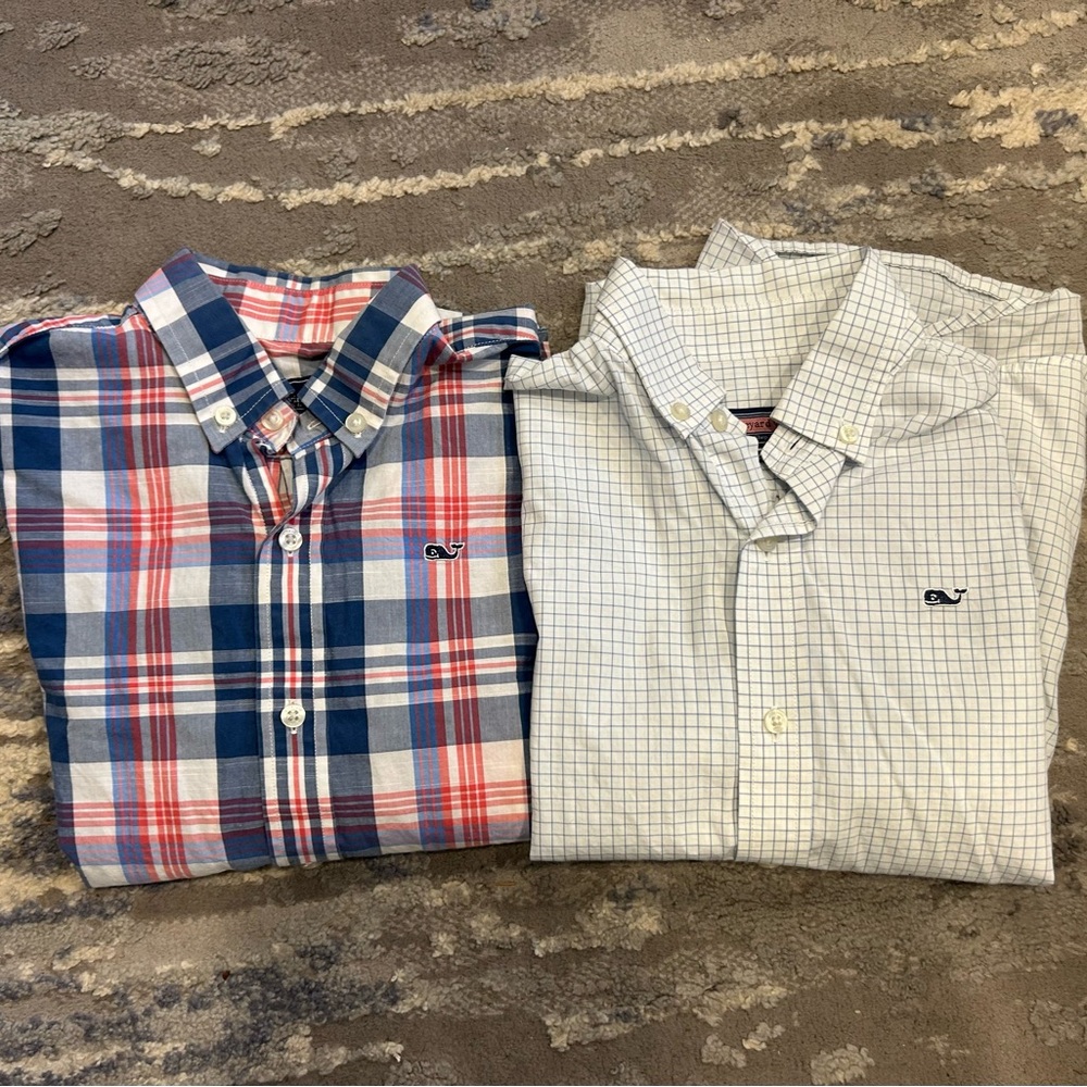 2 Vineyard Vines whale shirt long sleeve button shirts